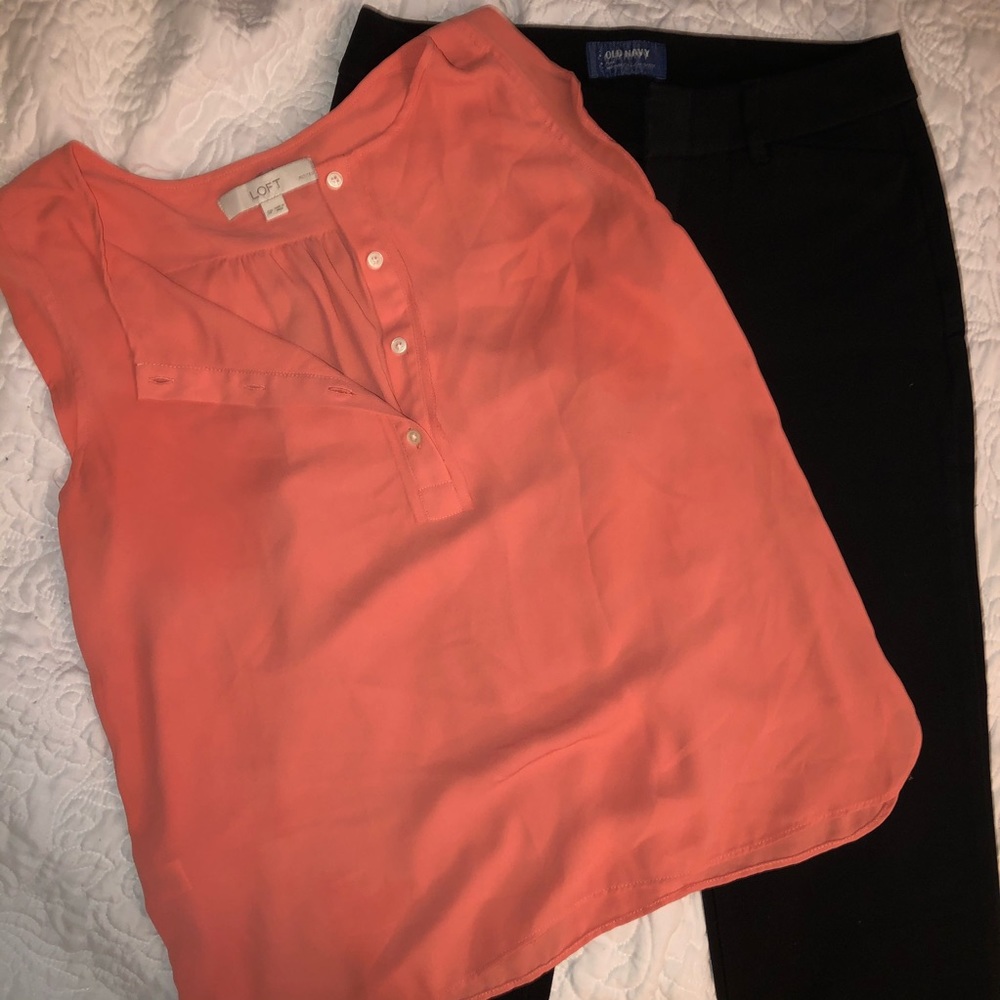 Loft shirt and old navy pants